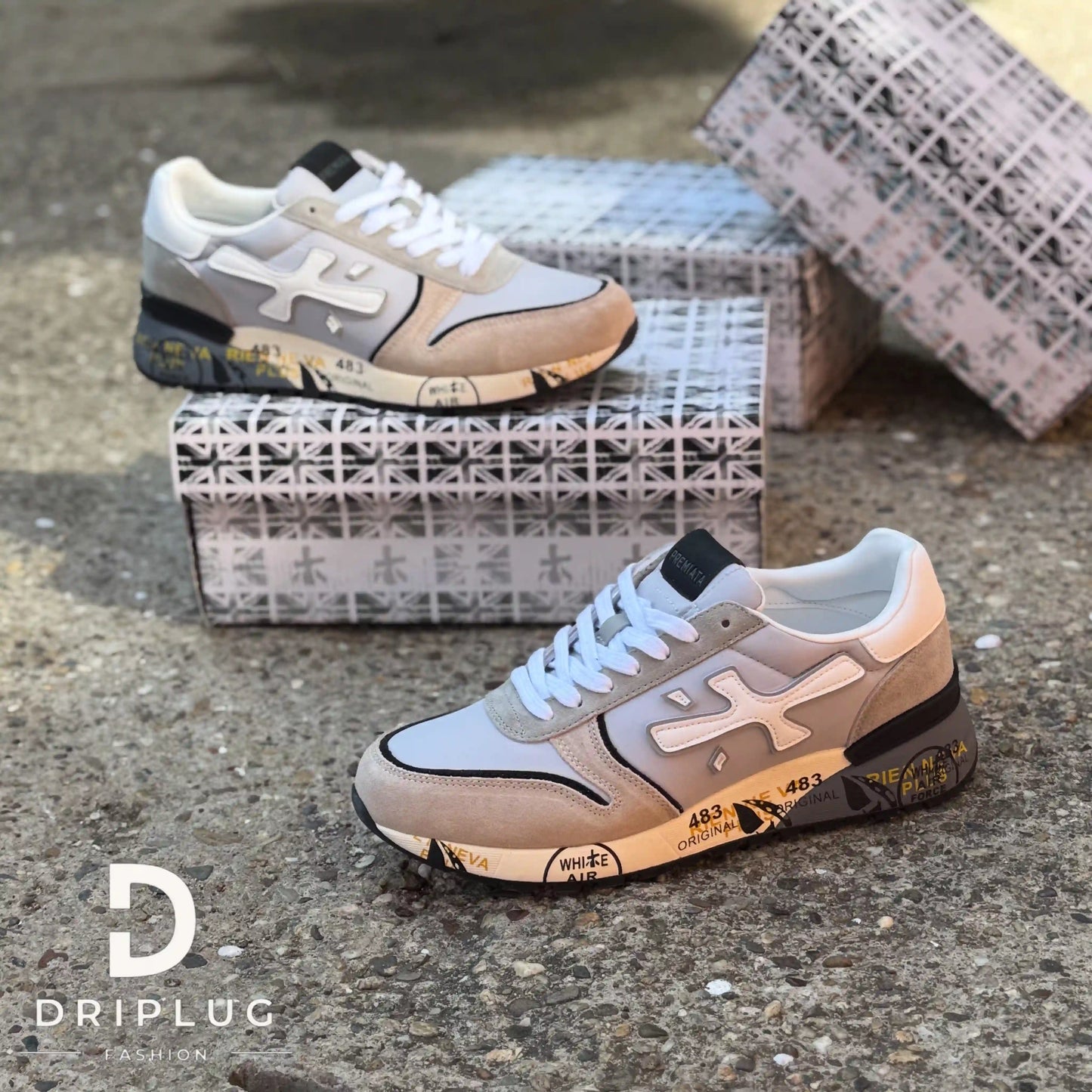 Premiata Mick Light Brown Grey